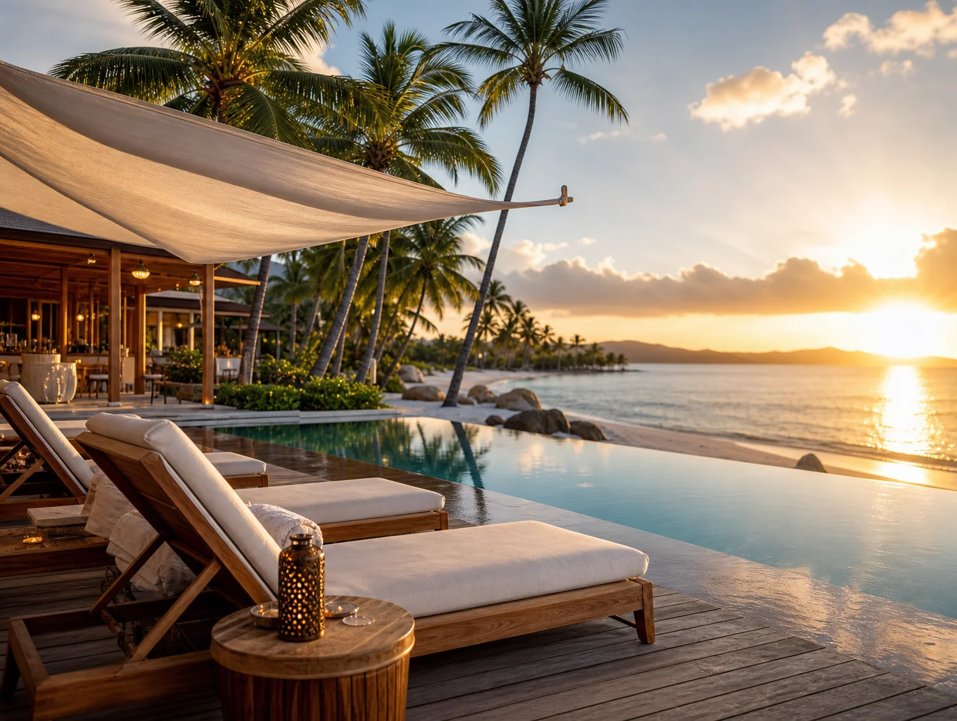 Luxury resort wellness retreat with ocean view